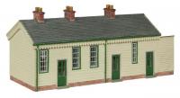 44-0187A Bachmann Scenecraft S&DJR Wooden Station Building Green and Cream